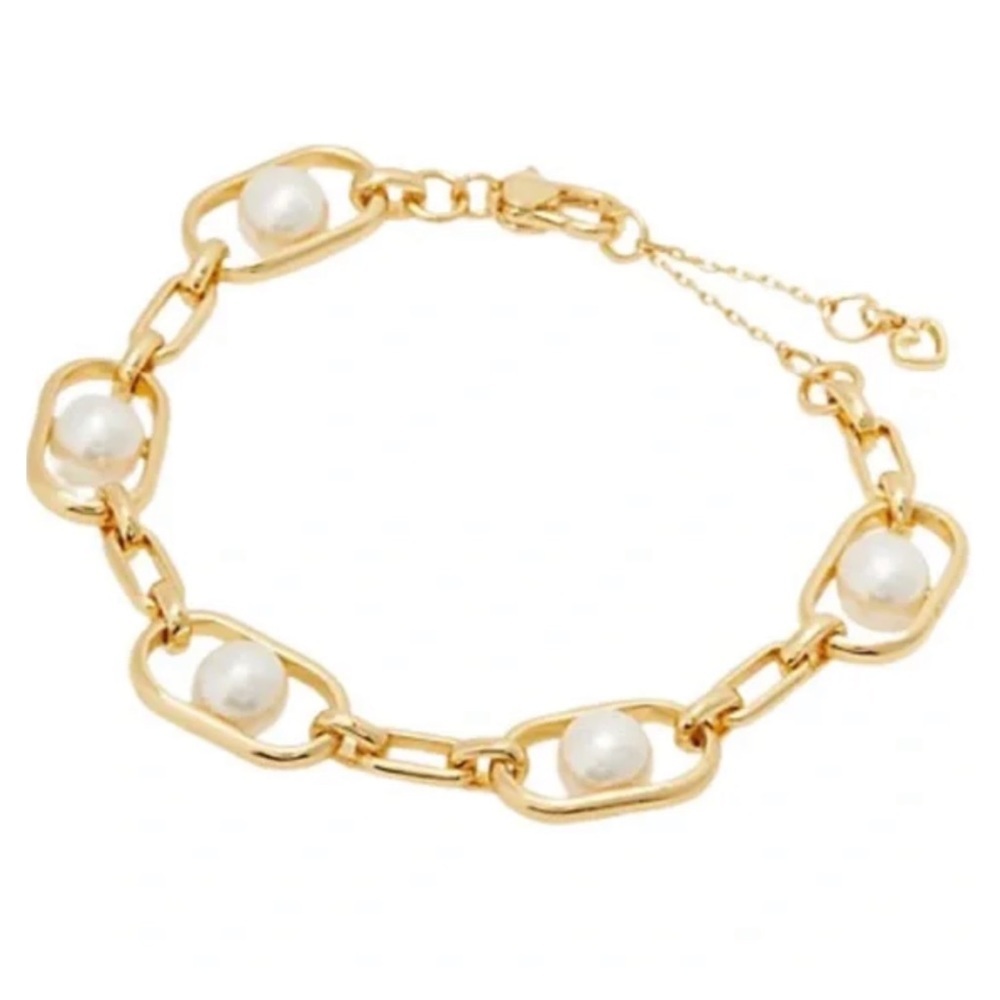 KATE SPADE • Gold Glamorous Strands Pearl Bracelet
